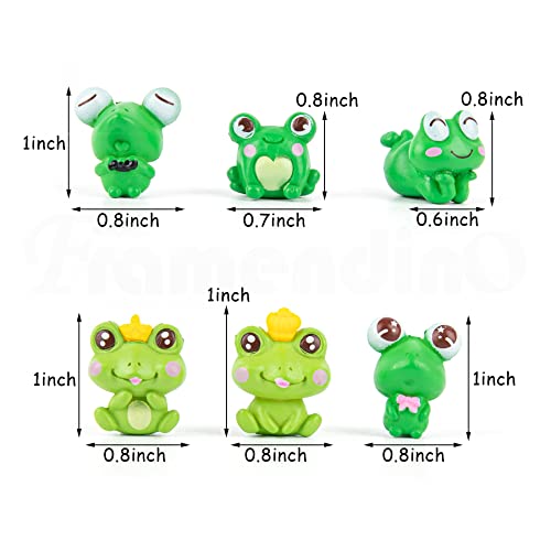 Framendino, 12 Pack Resin Mini Frogs Cute Frog Miniature Figurines Animals Model Fairy Garden Miniature Moss Landscape Diy Terrarium Crafts Ornament Accessories For Home Decor #TOP1