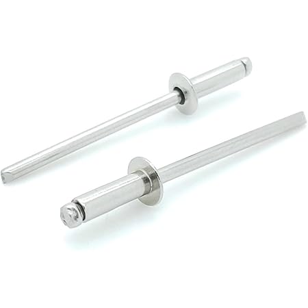 1/8" X 1/4" Stainless Steel Rivets - Countersunk Head, .188-.250 Grip Range | Pack Of 100 With Stainless Mandrels