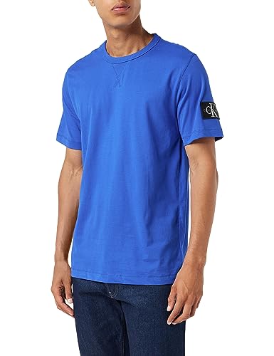 Calvin Klein Jeans Badge Regular tee S-S, Kettle Blue, L para Hombre