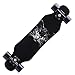 Skateboard Deck Biegbares Deck und glatte PU-Rollen Geeignetes komplettes Skateboard mit Skate-Werkzeugset für Kinder Jungen Mädchen Jugendliche Anfänger,Black