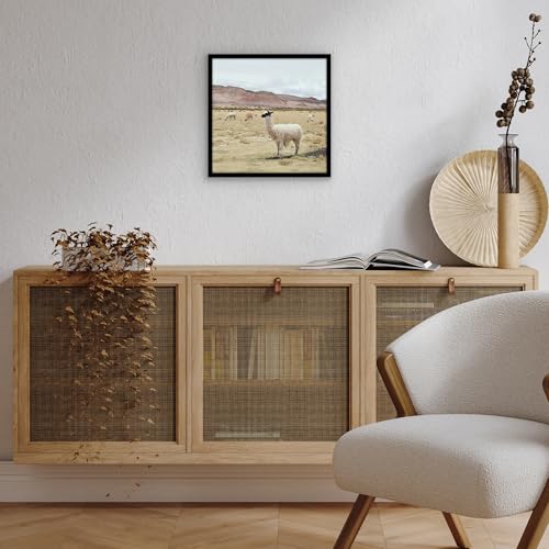 Image of Americanflat 13x13 Picture Frame with Polished Plexiglass - Streamline Collection - Thin Border Square Frame for Wall Display - Hanging Hardware Included - Black
