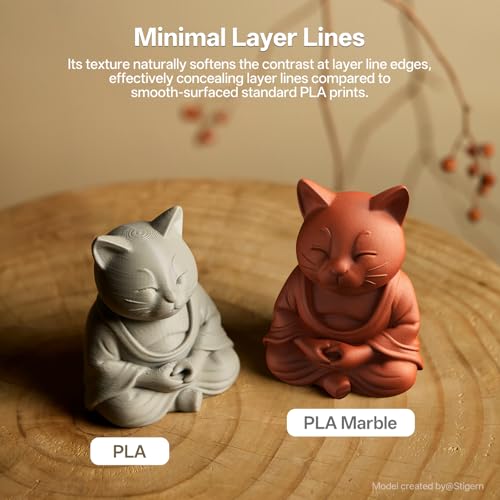 Image of ANYCUBIC Marble PLA 3D Printer Filament, 3D Printing Rock PLA Filament 1.75mm Dimensional Accuracy + /- 0.03mm, 1KG Spool (2.2 lbs), Brick Red