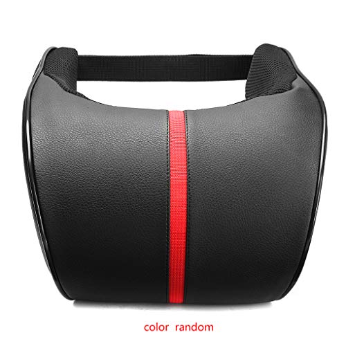 Pandiki Memoria de Piel del Cuello del Coche Soporte Almohada Auto PU Almohada de Espuma Cabeza Resto del Cuello del Apoyo para la Cabeza del cojín Cojines