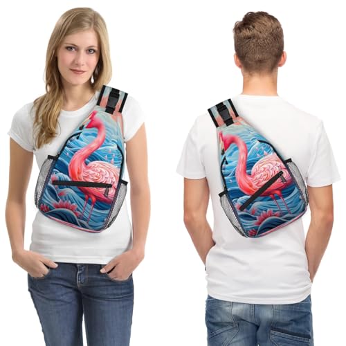 Bolso cruzado unisex sling para senderismo y viaje miniatura 7