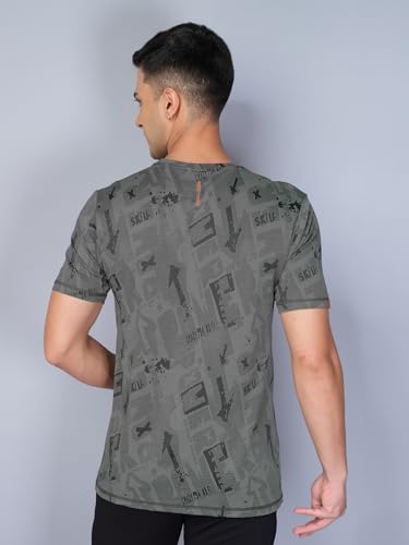Image of TECHNOSPORT Men Polyester Regular Fit Half Sleeve Jacquard T-Shirt with Double Cool, Quick Dry & Anti Microbial for Sports, Running & Casual Use