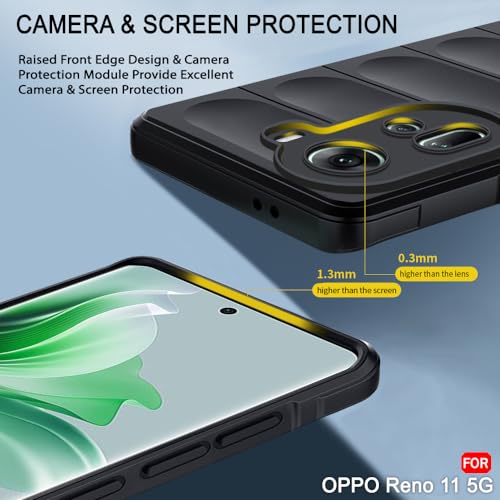 Image of TheGiftKart Liquid Silicon Back Cover Case for Oppo Reno 11 5G | Shockproof Military Grade Protection | Micro-Fibre Cloth On Inner Side | Built-in Anti-Slip Grip for Back Case Oppo Reno 11