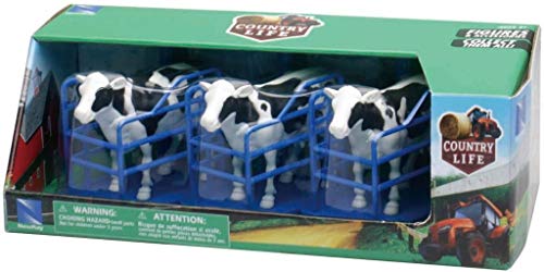 New Ray 3.NR05016SS Lot de Vaches de Ferme Blanc