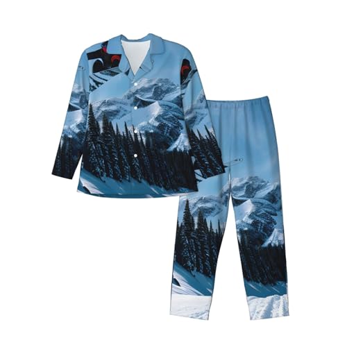 Pyjama homme snowboard manches longues idéal pour vos voyages