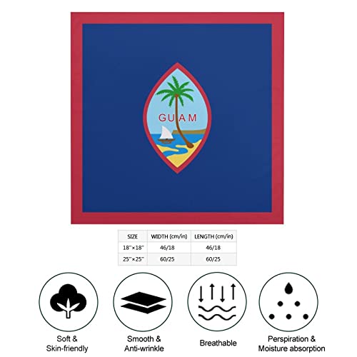 Guam US Flag Fashion Silk Scarf Soft Bandana Head Scarves Hair Sleeping Wraps for Men Women2