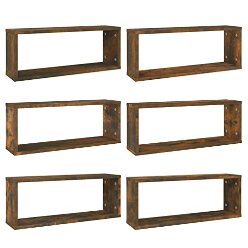 Étagère murale cube bois pour salon et bureau chic moderne - 2