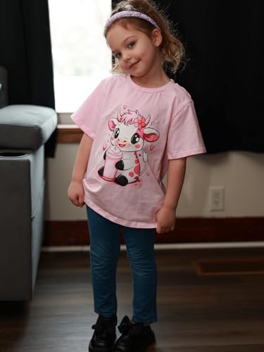 Image of Funnycokid Little Girls T Shirt for Toddler 3-7 Years Kids Tee Graphic Short Sleeve Clothes Tops