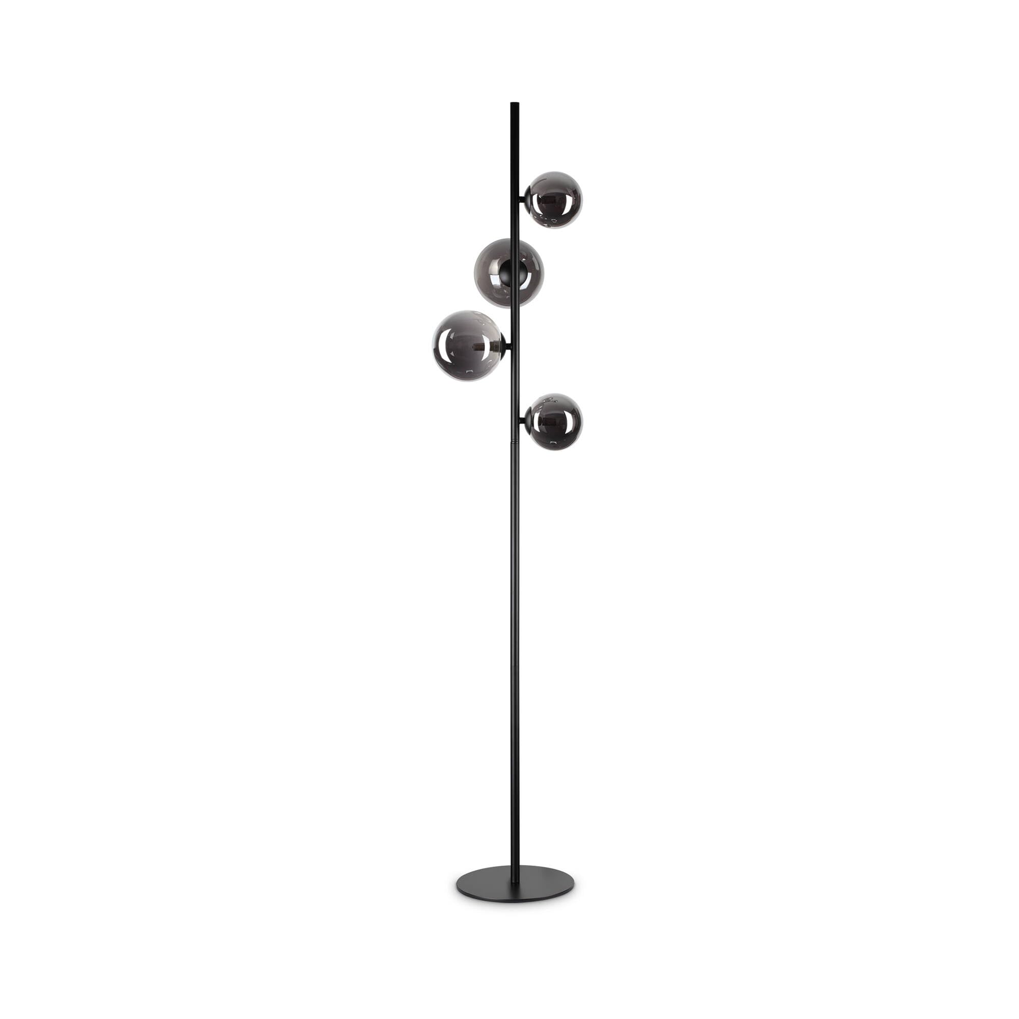 Lámpara de pie de 4 luces Ideal Lux PERLAGE, diseño sofisticado de brazo múltiple negro 2