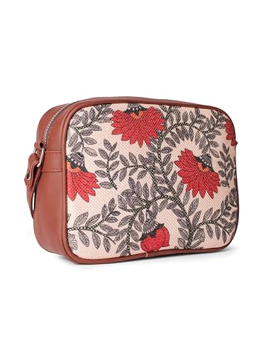 Image of ZOUK Sling Bag | Crossbody Bags for Women | Women's Handbags | Stylish | Vegan Leather Evening Bag | Travel & Office Use | Purse and Wallet | Nawabi Couture