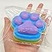 Handmade Giant Rainbow Cat Paw Squishy Toy - Tabas Silicone Ultra-Soft Sticky Stress Relief Fidget Sensory Toy, Fun and Cute Plaything Perfect Squeeze Toy for Birthday Gift (Medium)