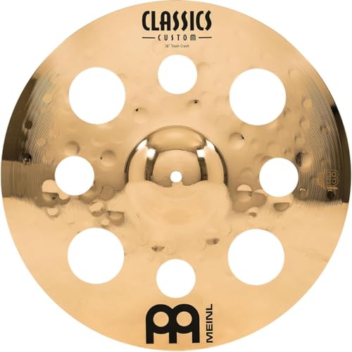 Meinl 16' Trash Crash Cymbal with Holes - Classics Custom Brilliant - Made in Germany, 2-YEAR...