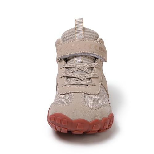 Image of KUBUA Kids High Top Barefoot Shoes Boys Girls Minimalist Zero Drop Sneakers | Wide Toe Box, Padded Collar for Ankle Support, Non-Slip, Hiking, Tennis, Walking, School, Wrestling, Gym, Little Kid, Big Kid
