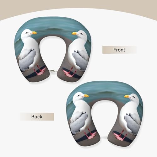 Almohada de espuma viscoelástica para viaje U miniatura 2