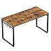 Produktbild VASAGLE Schreibtisch, Computertisch, Bürotisch mit 8 Haken, 140 x 60 x 75 cm, Arbeitszimmer, Homeoffice, Büro, einfacher Aufbau, Metall, Industrie-Design, vintagebraun-schwarz LWD59X