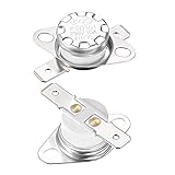 uxcell KSD301 Thermostat 210°C/410°F 10A Normal Closed N.C Adjust Snap Disc Temperature Switch for Microwave,Oven,Coffee Maker 2pcs,Ceramic Material