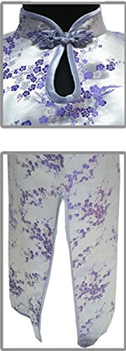 Image of 7Fairy Women's Sexy Iilac Keyhole Floral Long Chinese Dress Cheongsam