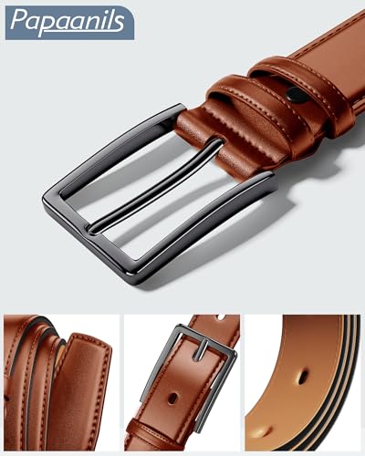 Image of Mens Dress Belt,Mens Leather Belts for Jeans, Belt 1.38 inch Width
