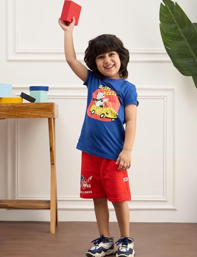 Image of Amazon Brand - Symbol Boys 100% Cotton Graphic Printed Half Sleeves T-Shirt | Age 2-6 Years