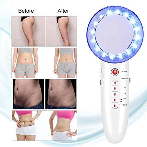Body Slimming Shaper Machine, 6 In 1 RF Ultrasonic Cavitation Radio Frequency EMS Massager Anti Cellulite Massage Fat Removal Burner Weight Loss in Beauty Care Device