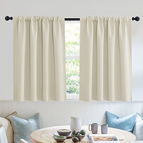 RYB HOME Short Curtains for Small Window, Sunmmer Heat Light