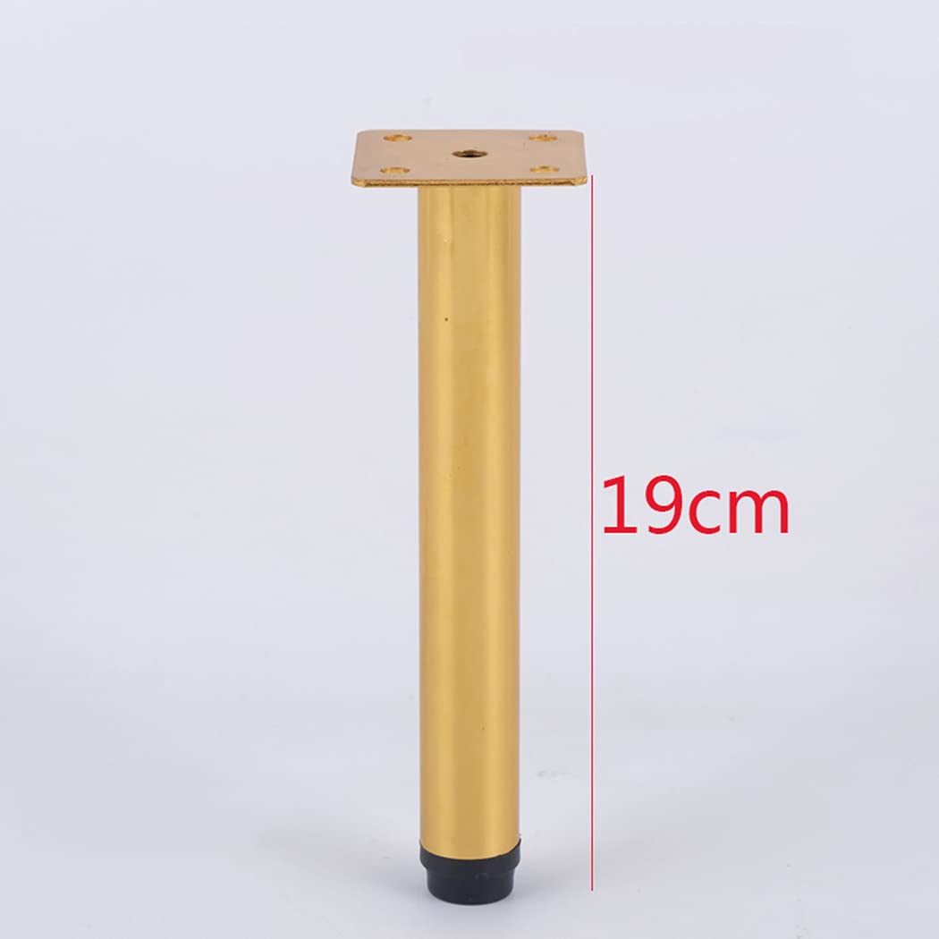 Żelazne nogi meblowe, regulowane, nowoczesne nóżki do sofy, metalowe, wymienne nogi, 4 sztuki (19 cm)