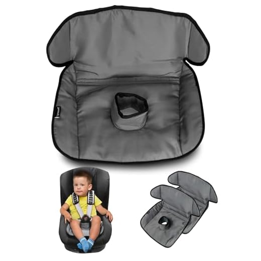 Car Seat Protector for Potty Training | Piddle Pad Cover from Crumbs, Spillages, Nappy Leaks & Toilet Training | Fits All Carseat & Buggy, Age: 6m-4 Years Old | Keeps Seat Clean & Dry! (Grey)Pack of 2