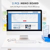 DOLLAR BOSS 2 Pcs 11" x 3.1" Transparent Acrylic Monitor Memo Board — image 2