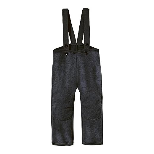 Disana Baby Boys Dungarees/Trousers Organic Boiled Merino Wool Anthracite (98/104)