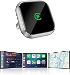 Boîtier CarPlay sans Fil pour GPS Portable pour Voiture – pour écran monté sur Tableau de Bord, convertit CarPlay Filaire en sans Fil, Compatible système d’Origine (2016+) Uniquement pour iPhone