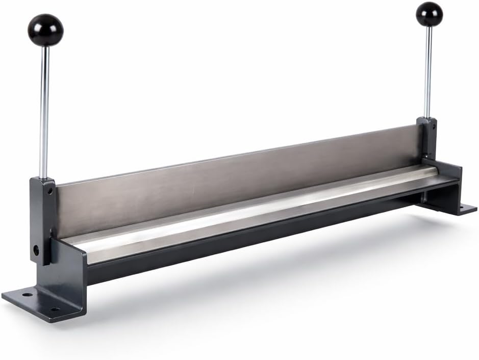 Sheet Metal Brake, 30-Inch Portable Metal Brake Bender with Adjustable Angle 0 to 90°, Heavy Duty Hand Tool for Bending 17-Gauge Steel, Professional Bench Mount Bending Break for Metalworking (A)