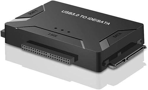 Adaptador de disco duro USB 3.0 a IDESATA, kit de adaptador de disco duro externo para unidad óptica universal de 2.5 pulgadas 3.5 pulgadas IDE SATA
