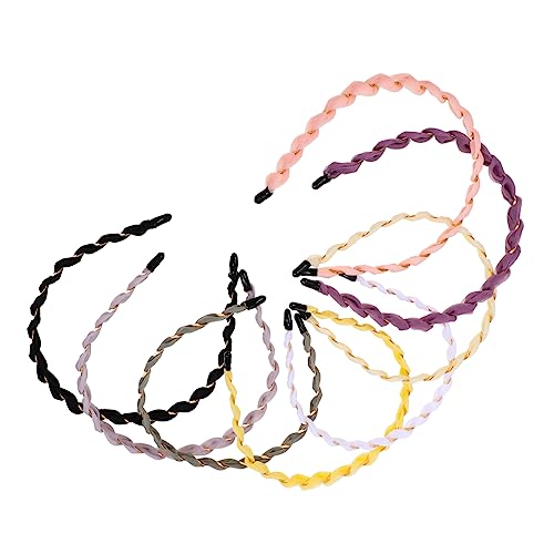 PATKAW 8 Piezas Aro de pelo de malla delgada accesorio para el cabello para mujer women Diademas retro moda hair band hair topper aros de pelo de mujer retorcidos sombreros retorcidos