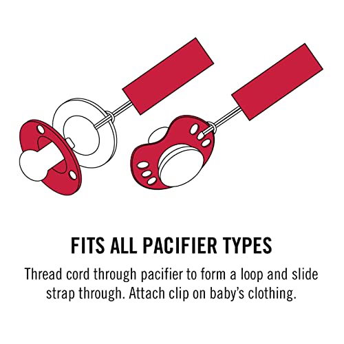Image of Baby Fanatic Officially Licensed Unisex Pacifier Clip 2-Pack - NFL New Orleans Saints - Officially Licensed Baby Apparel