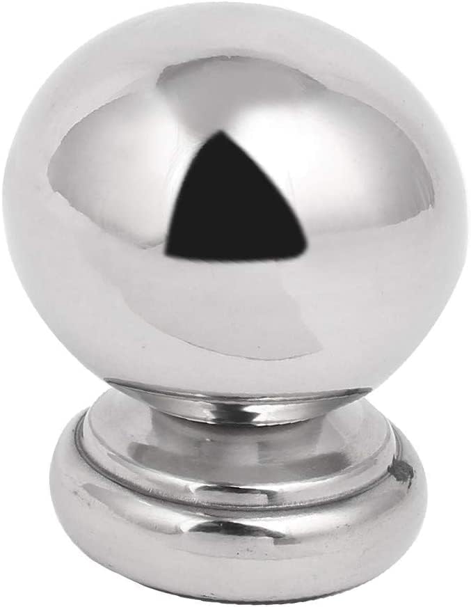 EISTEE Fence Post,Stair Newel,Ball Top Cap Newel,New 32mm Ball Featured Top Cap 201 Reliable Efficacy Stainless Steel Silver Tone for Stair Newel Fence Post