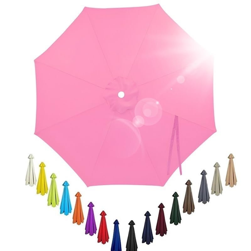 Waterproof Anti-UV 2m-4.0m Replacement Parasol Canopy, Garden Umbrella Replacement Cover For 6 Arms/8 Arms,UV30+ Patio Market Parasol Top(A,(8Rib) 3.0m/9.8ft)
