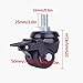 Heavy Duty Castor,4pcs Heavy Duty Swivel Caster Wheel,Industrial Furniture Castors in Nylon,Black,with Threaded Stem M16x25mm,Double Bearing,Wear-Resistant,Capacity Max 600KG,for Trolley (2in,Brake) (