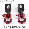 Dyno Racing Front Tow Hook Shackle Mount Kit Compatible with 2009-2023 Ford for F-150 with 3/4inch D Ring Shackles