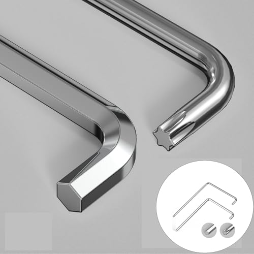 2 Stück Fenster Einstellwerkzeug Set, Gebogener Sechskant 4 mm und Torx TX15, für Einstellung von Fenstern und Balkontüren, Einstellschlüssel Fenster, für Vielseitige Justierung von Fensterbeschlägen