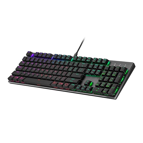Image of Cooler Master SK652 Mechanical Keyboard with Low Profile Red Switches, Improved Ergonomic Keycaps, and Brushed Aluminum Design