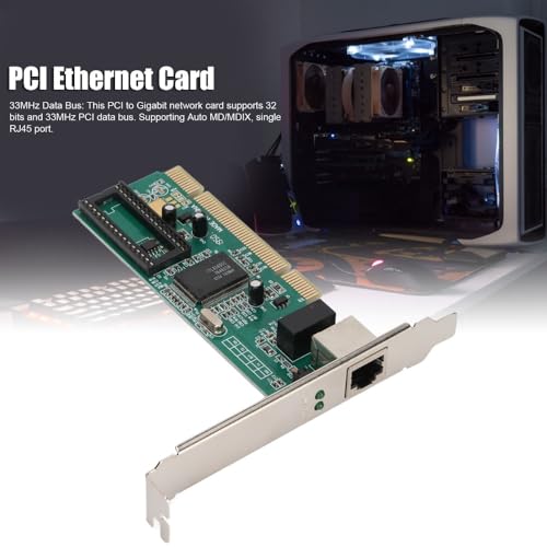 Tarjeta de Red PCI Gigabit con Puerto RJ45 – Chip RTL8169, Auto-Negociación 10/100/1000Mbps, Dúplex Completo/Medio para Windows y Linux miniatura 2