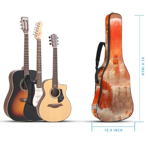 Sac guitare acoustique rose montgolfière grand format imperméable - 5