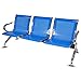 Airport Office Reception Waiting Area Bench Guest Chair Room Garden Salon Barber Bench (Blue, 3-Seat)