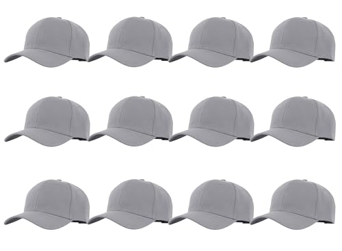 Image of Gelante Plain Blank Baseball Caps Adjustable Back Strap Wholesale LOT 12 PC'S