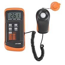 Digital Luxmeter, LX1330B Digital Luxmeter LCD Display Light Meter 0-200,000 Lux Testing Illuminometer