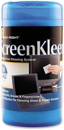 Read Right : ScreenKleen Monitor Screen Wet Wipes, Cloth, 5-1/4 x 5-3/4, 50/Tub -:- Sold as 2 Packs of - 1 - / - Total of 2 Each