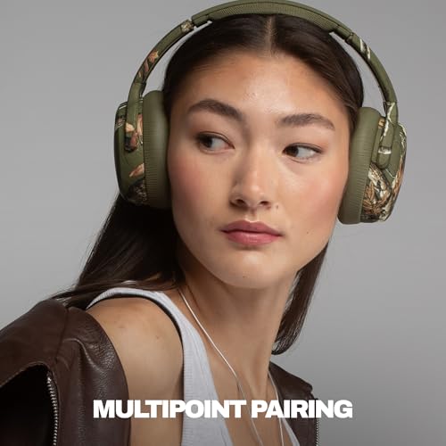 Image of Skullcandy Crusher ANC 2 Wireless Over-Ear Bluetooth Headphones with Multi-Sensory Bass, Active Noise Cancelling, Up to 60 Hours Battery, Microphone for iPhone Android - Realtree Edge Colors Drab